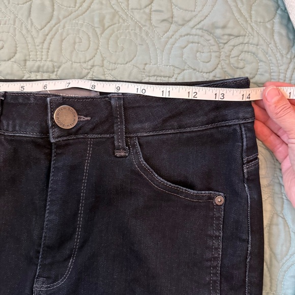 Wit & Wisdom Women's Dark Wide Leg Jeans Size 8 Petite Stretch High Waisted - Picture 7 of 13